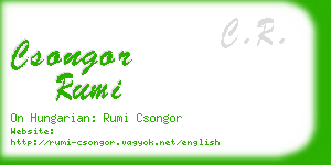 csongor rumi business card